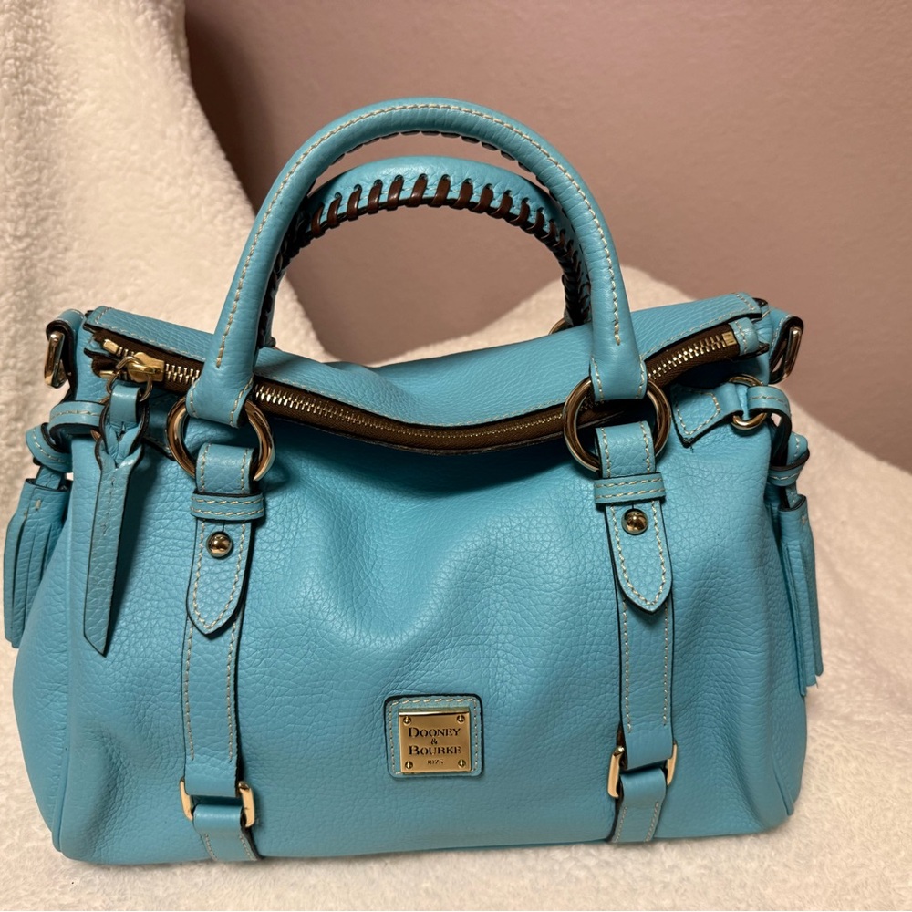 Dooney & Bourke Aqua Leather Satchel